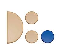 Design Letters Treasure Trays tray set om 4 Beige-cobalt blue