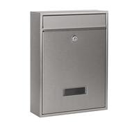 Design Mailbox V10 Silver-Coloured Letterbox Postbox Pillar Letter Mail Post Box