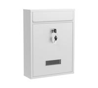 Design Mailbox V10 white Letterbox Postbox Pillar Letter Mail Post Box