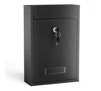 Design Mailbox V11 black Letterbox Postbox Pillar Letter Mail Post Box