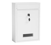 Design Mailbox V11 white Letterbox Postbox Pillar Letter Mail Post Box