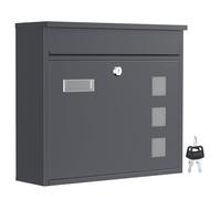 Design Mailbox V12 anthracite Letterbox Postbox Pillar Letter Mail Post Box