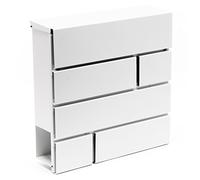 Design Mailbox V15 white Letterbox Postbox Pillar Letter Mail Post Box