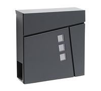Design Mailbox V24 Anthracite Newspaper Compartment Wall Letterbox Postbox Powder Coated
