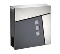 Design Mailbox V24 Anthracite Newspaper Wall Letterbox Postbox Powder Coated Stainless Steel