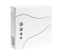 Design Mailbox V31 White Newspaper Compartment Wall Letterbox Postbox Powder Coated