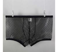 Design Men's Sheer Boxer Briefs Bringing Comfort to Fashion Choices (2XL Black)
