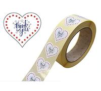 Design Number 1 35mm Thank You Stickers/Labels from Only 99p Professionally Printed in The UK