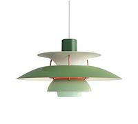 Design Pendant Lamp for Restaurants & Cafés, 40cm Aluminum Multi-Layer Fixture with Simple Switch, Elegant Blue Gradient Finish, Modern Lighting Solution