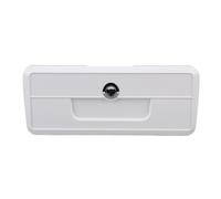 Design Rain Proof Sealing Boat Storage Box, Multifunctional Cup Holder Concealed Button Lock Yacht Dock Box for Prevent Loss Humidity Damage (White)