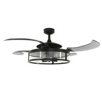 Design Retractable blade ceiling fan light Fanaway Classic Black 122 cm / 48" [EEK: F]