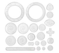 Design Ruler Circle Geometric Pattern Drawing Drawing Ruler Template Drawing Decoration (Clear)