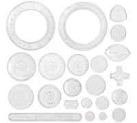 Design Ruler Circle Geometric Pattern Drawing Drawing Ruler Template Drawing Decoration (Clear)