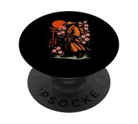 Design Samurai Japanese Tradition Warrior Anime Vintage PopSockets Adhesive PopGrip