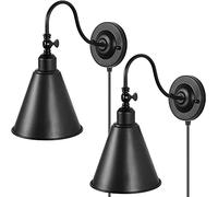 Design Sense Post-modern Lamps And Lanterns，Plug In Wall Light Set Of 2 Swing Arm Wall Lamp For Bedroom Industrial Wall Sconce Fixture Suitable For Study Bedside Office And Other Places