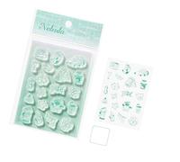 Design Silicone Stamper with Anti-Slip Acrylic Grip for Card Making and Invitation Crafting Projects Diary Decoration Postage
