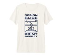 Design Slice Print Repeat - 3D Printing for Printers Fans Premium T-Shirt
