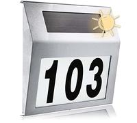 Design Solar House number light, stainless steel, led house number light
