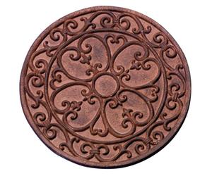 Design SS8 2 x 30 x 30cm Cast Iron Classic Stepping Stone - Brown