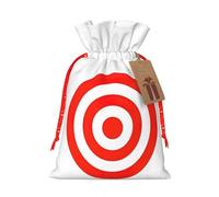 Design Target Print Christmas Drawstring Gift Bags Holiday Party Xmas Birthday Favors Present Sacks