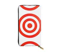design target Print Leather Long Clutch Wallet â€“ Fashionable Personalized Wallet, Multiple Card Slots, Gift Ready, Black, One Size
