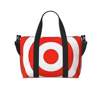 design target Print oblique across Hand Travel Bag Polyester Women Men Overnight Duffel Carry-on Tote Bag, Black, One Size, Black, One Size