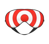 Design Target Print Silk Sleep Mask with Adjustable Buckle Stylish Eye Mask for Women Travel Nap Shift Work Office
