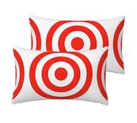 Design Target Printing Imitation Linen Pillow Cases Set Of 2 Luxury Pillow Cases 12x20 Inches For Sofa,Bed,Office