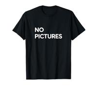 Design that says NO PICTURES | Minimalist No Pictures T-Shirt