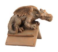 Design Toscano NG30667 Apex, the Winged Dragon Sculptural Roof Cresting, Brown