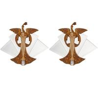 Design Toscano Art Nouveau Peacock Princess Mirrored Wall Sculpture (Pack of 2)