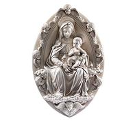 Design Toscano DB383045 Madonna and Child (1430) Wall Sculpture, Faux Stone Finish