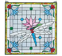 Design Toscano Dragonfly Pond Stained Glass Window