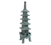 Design Toscano EU7430 The Nara Temple Pagoda Asian Decor Garden Statue, Large 71 cm, Polyresin, Verdigris Green Bronze