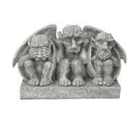Design Toscano "Hear See Speak No Evil Gargoyle Statue - Silver