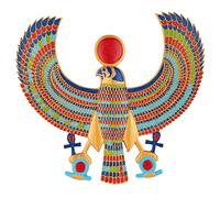 Design Toscano Horus Egyptian Wall Plaque, 15 inches, Full Color
