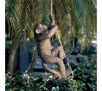 Design Toscano Makokou Climbing Monkey Sculpture Brown Exotic Resin Statue