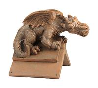 Design Toscano Apex Winged Dragon Sculptural Garden Shed Roof Cresting In Brown