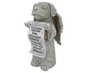 Design Toscano Paw Prints on our Hearts Memorial Dog Statue