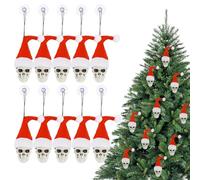Design Toscano Skelly Claus II Gothic Skull Christmas Tree Ornament, Polyresin (Beige, 10Pcs)