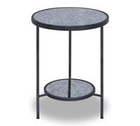 Design Two Tier Side Table, Two Tier Layout Small Lounge Table, Easily Maintained Rustic Side Table by Couch