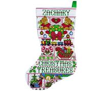 Design Works Christmas Treasures Stocking, Multi-Color