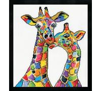 Design Works Counted Cross Stitch Kit 10"X12"-Giraffes (14 Count)