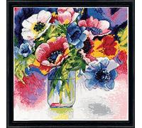 Design Works Counted Cross Stitch Kit 10"X14"-Watercolor Anemonies (14 Count) DW2850