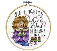 Design Works Counted Cross Stitch Kit 4" Round-Chocolate (14 Count)