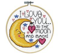 Design Works Counted Cross Stitch Kit 4" Round-Moon (14 Count)