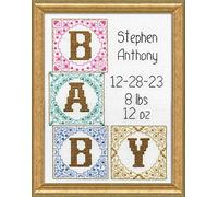Design Works Counted Cross Stitch Kit - Baby Blocks 13 x 18cm