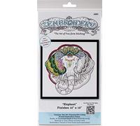 Design Works Crafts 4401 Elephant Zenbroidery Kit, 12" x 12", Various