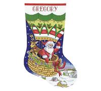 Design Works Crafts Balloon Ride Counted Cross Stitch Stocking Kit, White