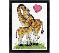 Design Works Crafts Counted Cross Stitch Kit, Giraffe Love, by The Yard